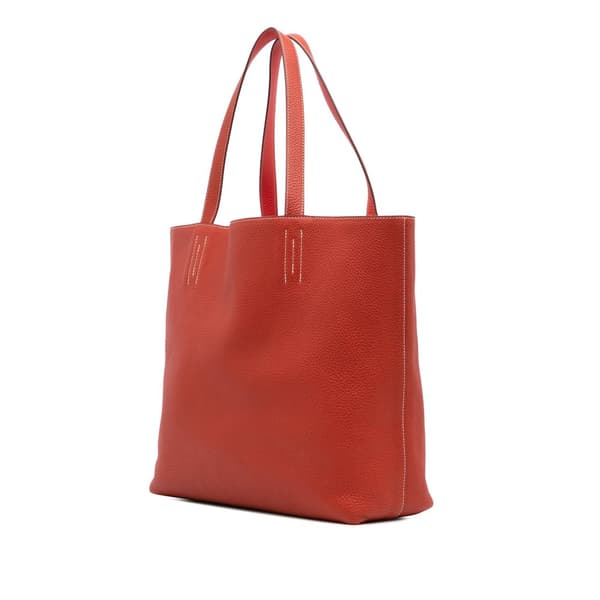 Pre-owned Hermès Clemence Double Sens 36 Orange