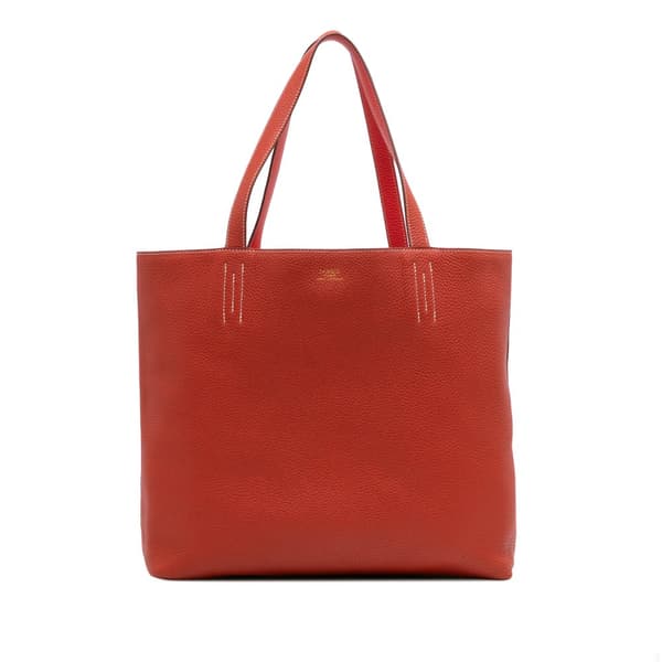Pre-owned Hermès Clemence Double Sens 36 Orange