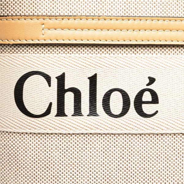 Pre-owned Chloé Medium Canvas Woody Tote Brown