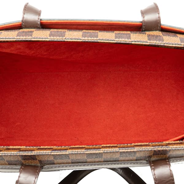 Pre-owned Louis Vuitton Damier Ebene Parioli GM Brown