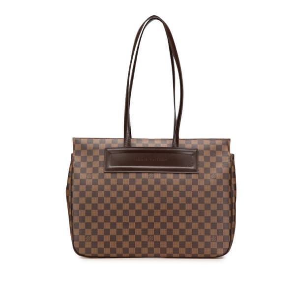 Pre-owned Louis Vuitton Damier Ebene Parioli GM Brown