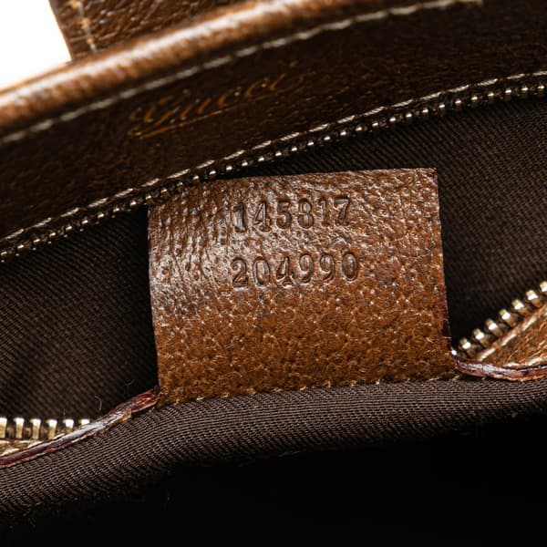 Pre-owned Gucci GG Canvas Jackie Tote Brown