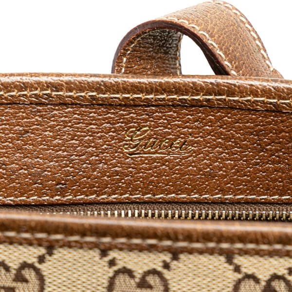 Pre-owned Gucci GG Canvas Jackie Tote Brown