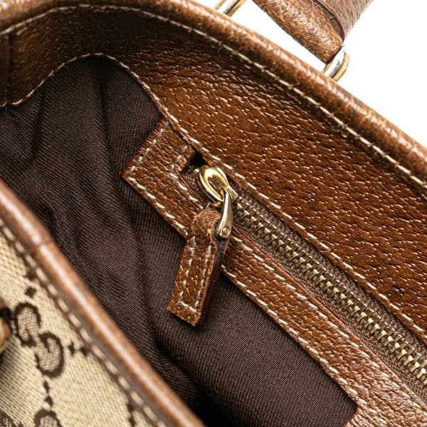 Pre-owned Gucci GG Canvas Jackie Tote Brown