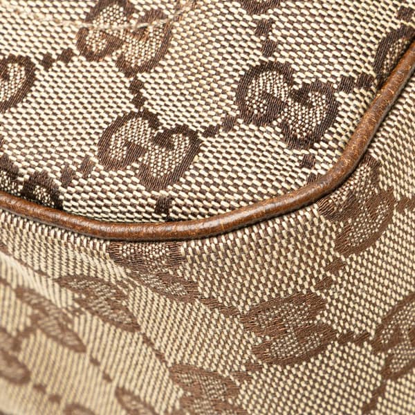 Pre-owned Gucci GG Canvas Jackie Tote Brown