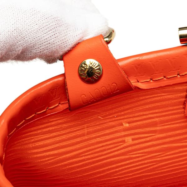 Pre-owned Louis Vuitton Epi Plage Mini Lagoon Bay Orange