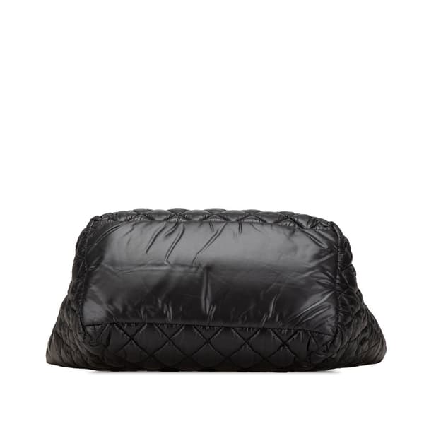 Pre-owned Chanel Small Quilted Nylon Coco Cocoon Tote Black