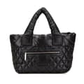Miniatyrbilde 1 av 9: Pre-owned Chanel Small Quilted Nylon Coco Cocoon Tote Black