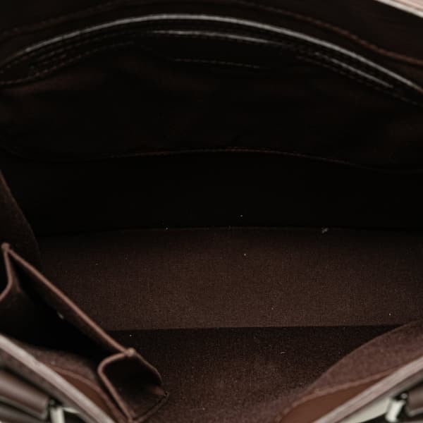 Pre-owned Louis Vuitton Epi Sac Plat PM Brown