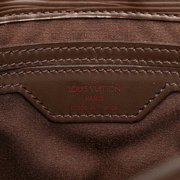 Pre-owned Louis Vuitton Epi Sac Plat PM Brown