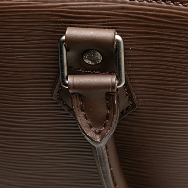 Pre-owned Louis Vuitton Epi Sac Plat PM Brown