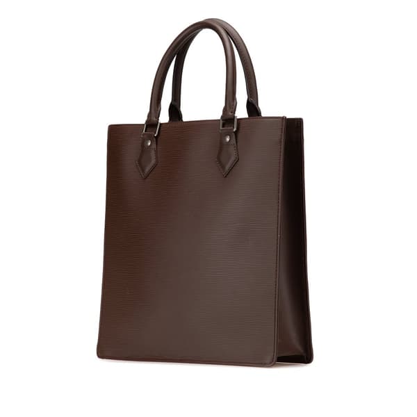 Pre-owned Louis Vuitton Epi Sac Plat PM Brown