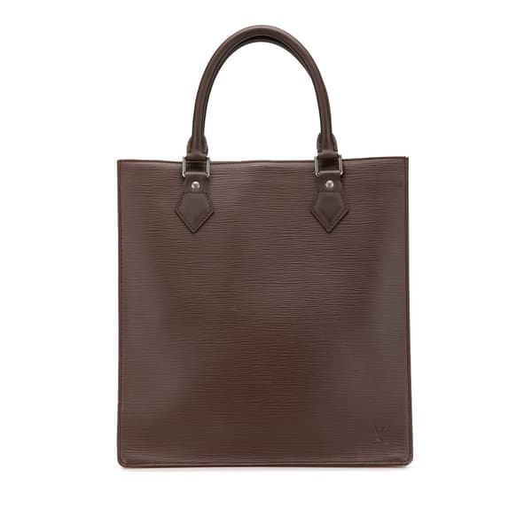 Pre-owned Louis Vuitton Epi Sac Plat PM Brown