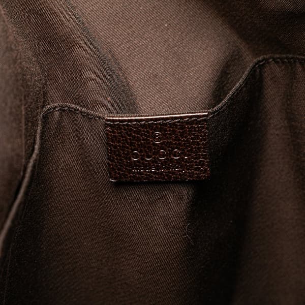 Pre-owned Gucci GG Canvas Web Tote Brown