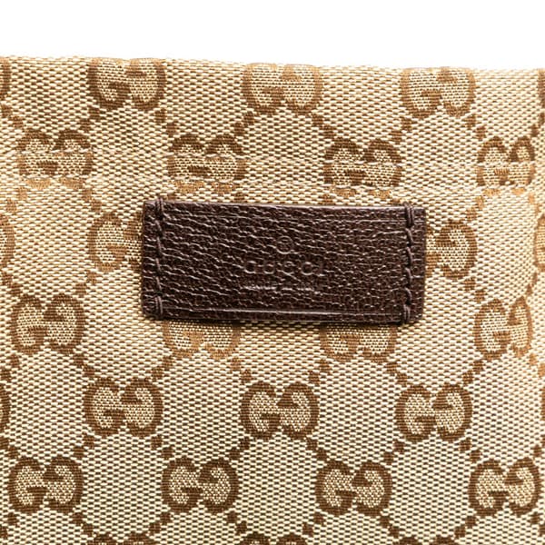 Pre-owned Gucci GG Canvas Web Tote Brown