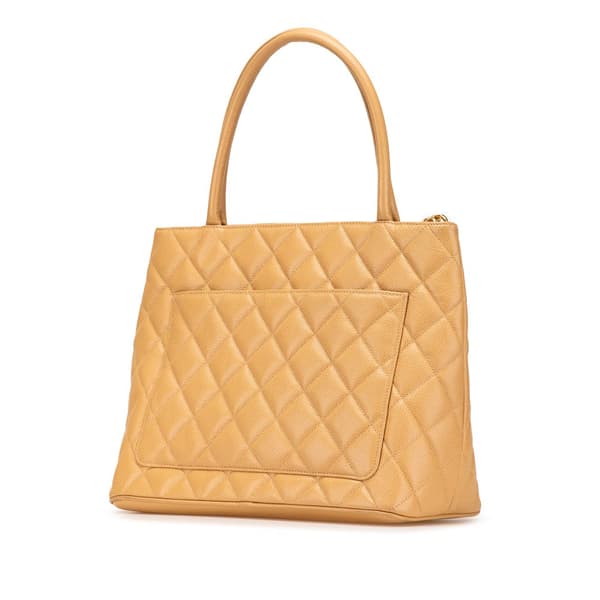 Pre-owned Chanel Caviar Medallion Tote Brown