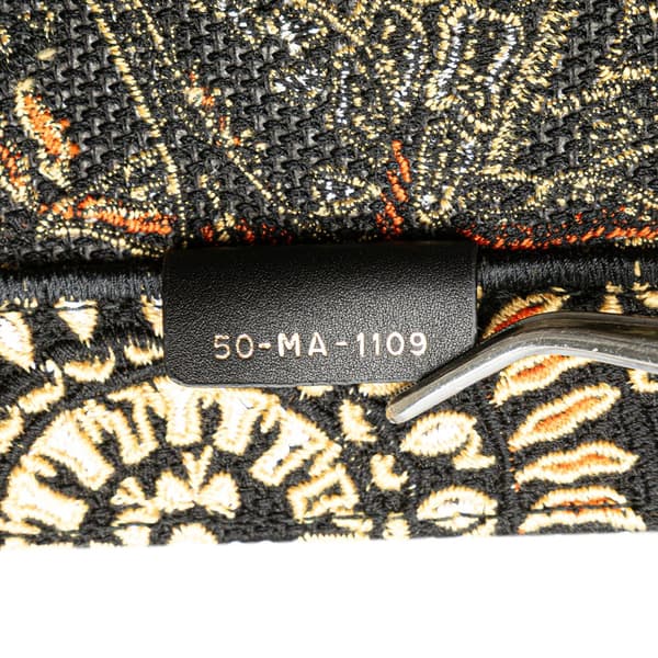 Pre-owned Dior Large Canvas Embroidered Dior Animals Giraffe Book Tote Yellow