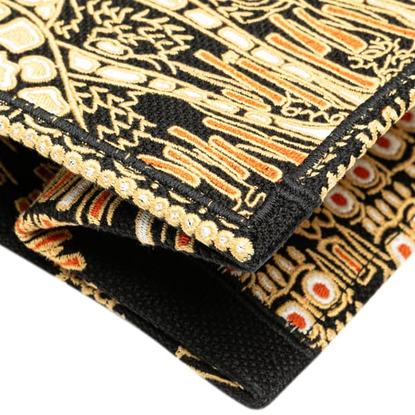Pre-owned Dior Large Canvas Embroidered Dior Animals Giraffe Book Tote Yellow