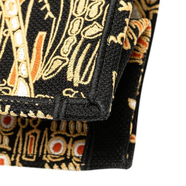 Pre-owned Dior Large Canvas Embroidered Dior Animals Giraffe Book Tote Yellow