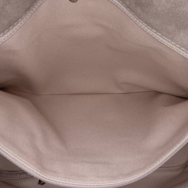 Pre-owned Chanel Quilted Iridescent Calfskin Shopping in Chains Tote Gray