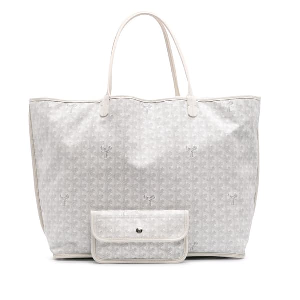 Pre-owned Goyard Goyardine Reversible Anjou GM White