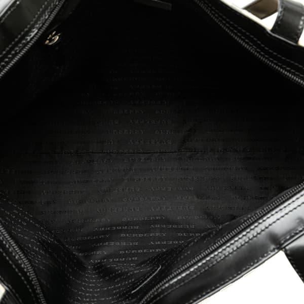 Pre-owned Burberry House Check Coated Canvas Tote Brown