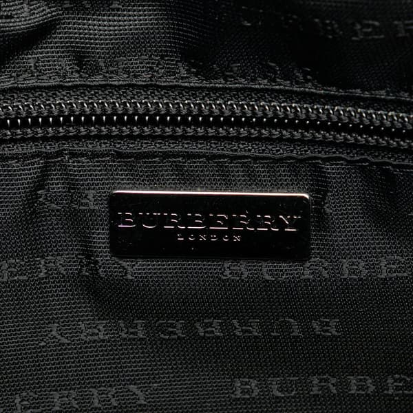 Pre-owned Burberry House Check Coated Canvas Tote Brown