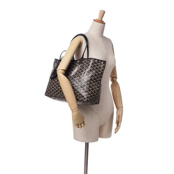 Pre-owned Goyard Goyardine Saint Louis PM Black