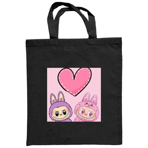 Ostoskassi Kangasta | Kätevä Kangaskassi Labubu Pinkki Hirviö