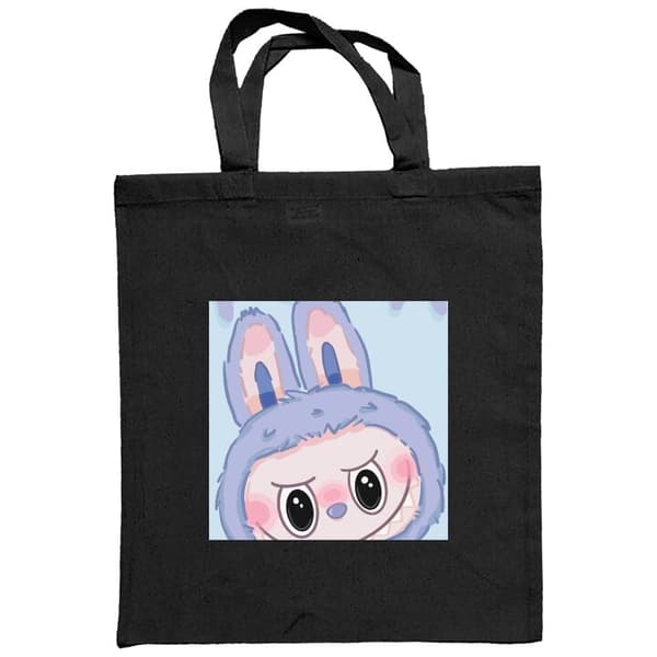 Shoppingväska i Tyg | Praktisk Tygpåse Blue Bunny Labubu