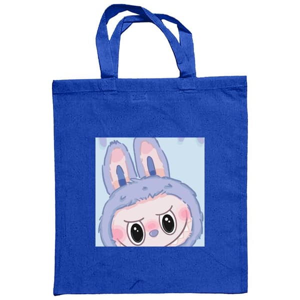 Shoppingväska i Tyg | Praktisk Tygpåse Blue Bunny Labubu