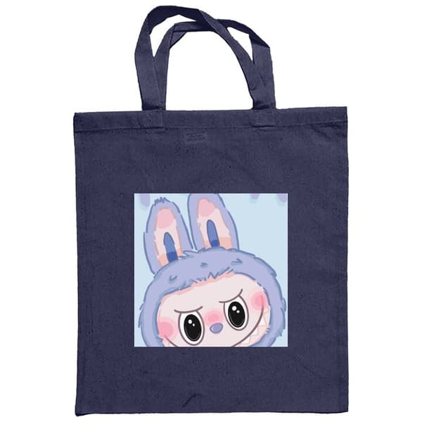 Shoppingväska i Tyg | Praktisk Tygpåse Blue Bunny Labubu