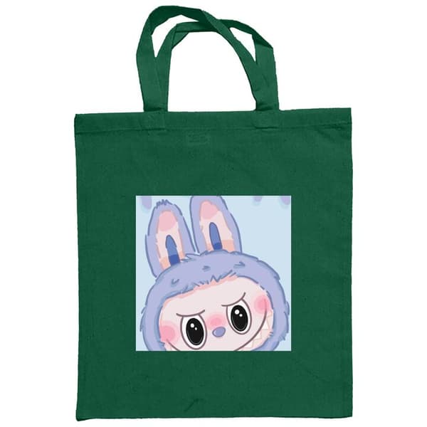 Shoppingväska i Tyg | Praktisk Tygpåse Blue Bunny Labubu