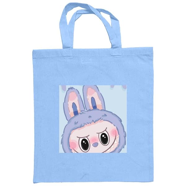 Shoppingväska i Tyg | Praktisk Tygpåse Blue Bunny Labubu