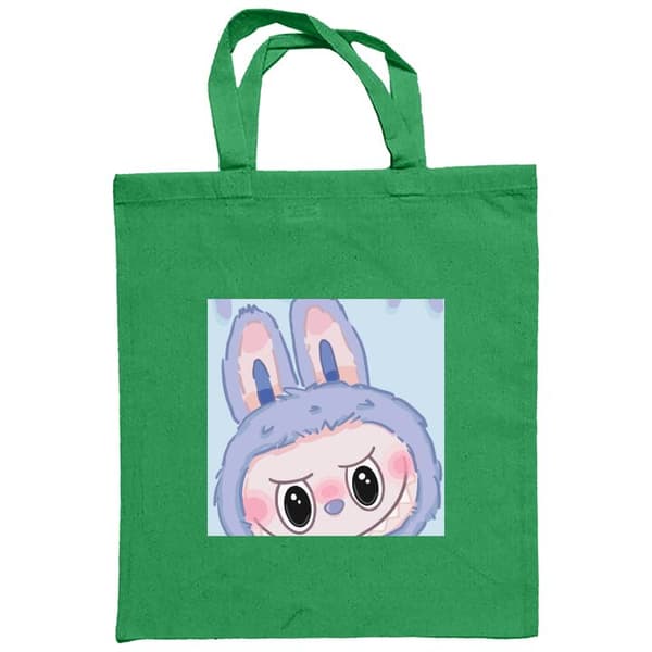Shoppingväska i Tyg | Praktisk Tygpåse Blue Bunny Labubu