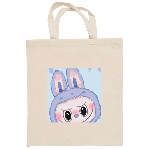 Shoppingväska i Tyg | Praktisk Tygpåse Blue Bunny Labubu
