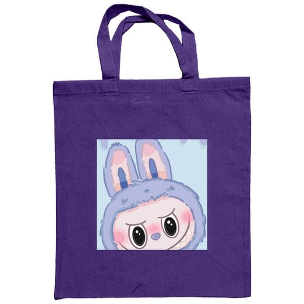 Shoppingväska i Tyg | Praktisk Tygpåse Blue Bunny Labubu