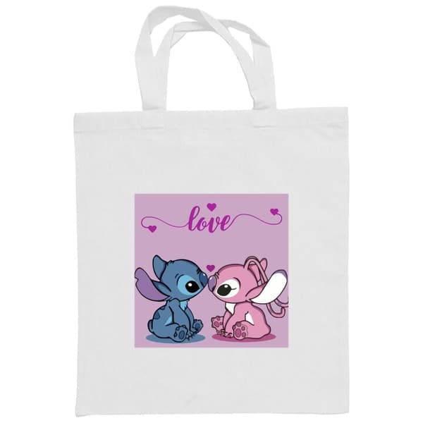 Handleveske i Tøy | Praktisk Tøyveske Lilo & Stitch - Angel Ed