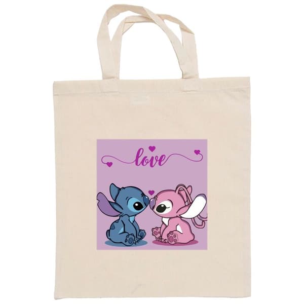 Shoppingväska i Tyg | Praktisk Tygpåse Lilo & Stitch – Angel E