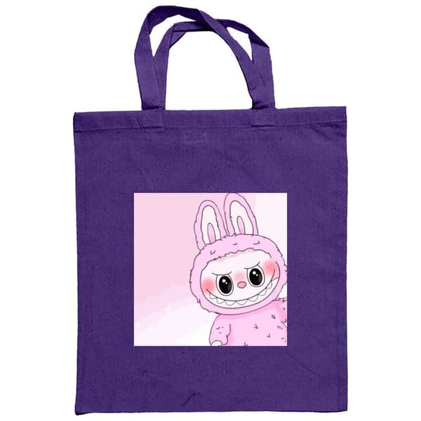 Indkøbstaske i Stof | Praktisk Mulepose Labubu Bunny Series
