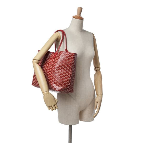 Pre-owned Goyard Goyardine Saint Louis PM Red