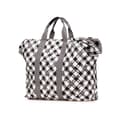 Pikkukuva 2 / 10: Pre-owned Chanel Printed Canvas Gingham Weekender Tote White