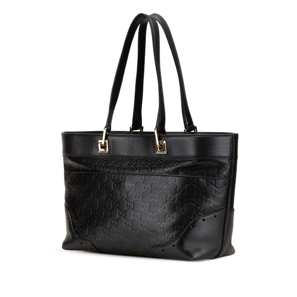 Pre-owned Gucci Small Guccissima Punch Tote Black