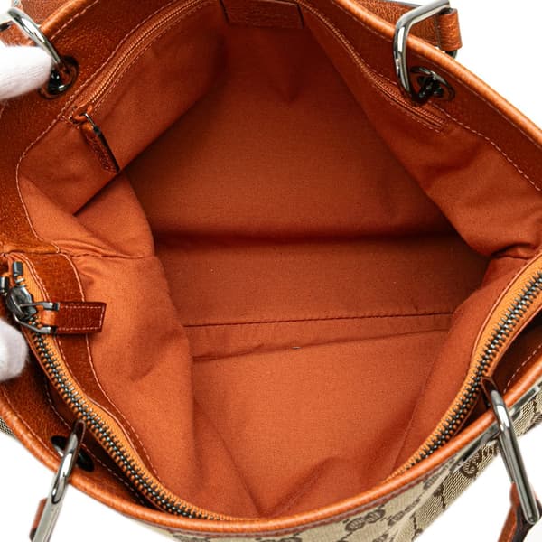 Pre-owned Gucci GG Canvas Eclipse Tote Brown