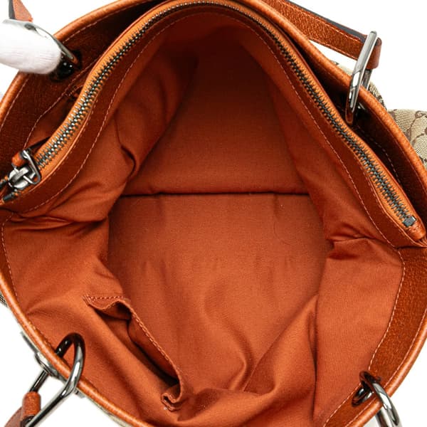 Pre-owned Gucci GG Canvas Eclipse Tote Brown