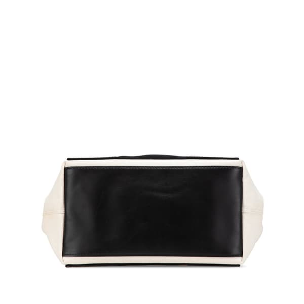 Pre-owned Balenciaga Canvas Navy Cabas S White
