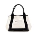 Miniatyrbillede 1 af 10: Pre-owned Balenciaga Canvas Navy Cabas S White