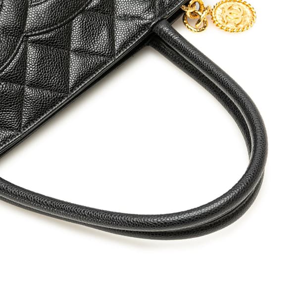 Pre-owned Chanel Caviar Medallion Tote Black