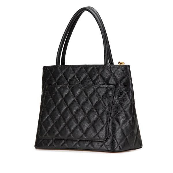 Pre-owned Chanel Caviar Medallion Tote Black