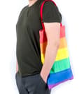 Miniatyrbillede 6 af 10: TASKE INDKØBSPOSE BOMULD REJNBUE PRIDE LGBT LARGE XXL